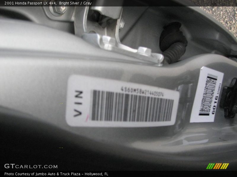 Bright Silver / Gray 2001 Honda Passport LX 4x4
