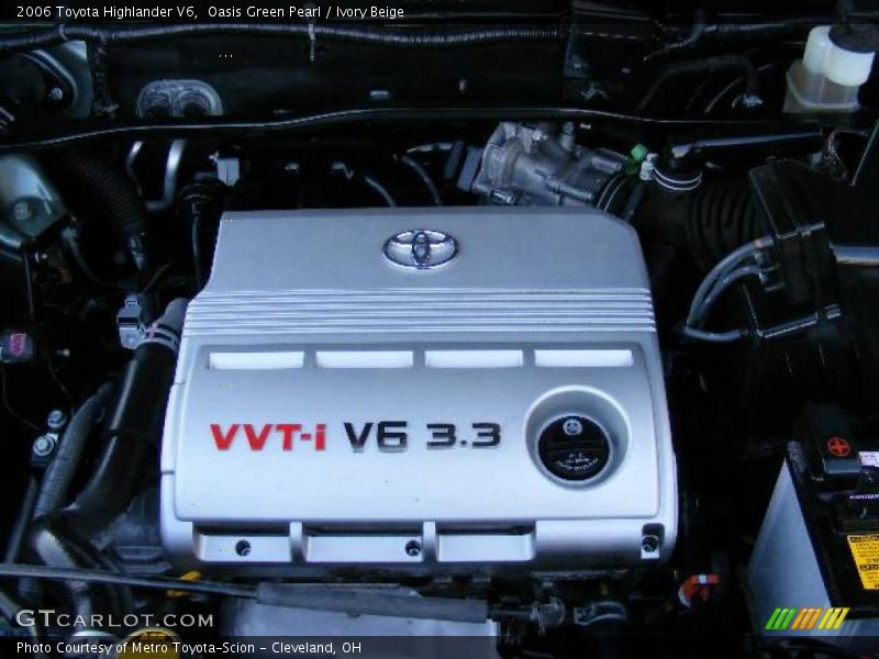 Oasis Green Pearl / Ivory Beige 2006 Toyota Highlander V6