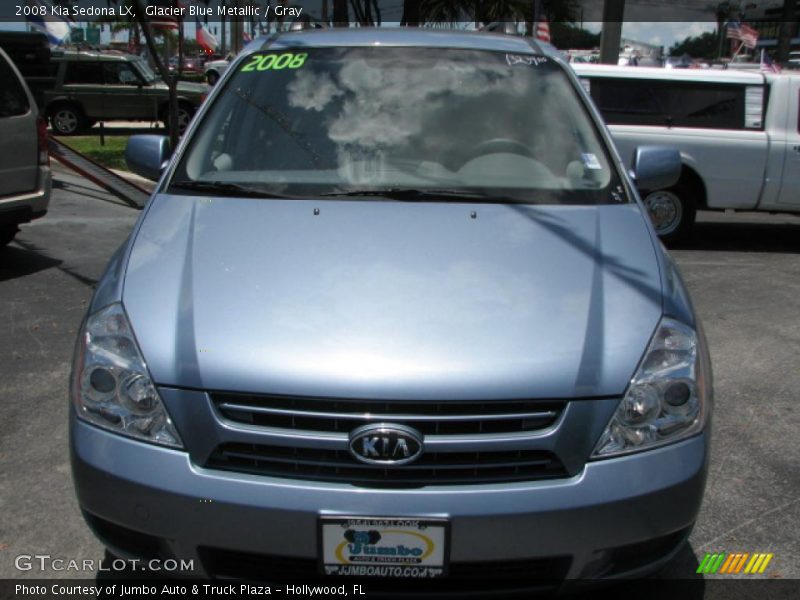 Glacier Blue Metallic / Gray 2008 Kia Sedona LX