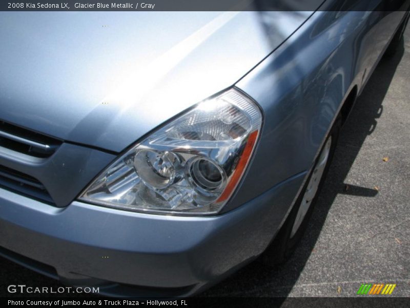 Glacier Blue Metallic / Gray 2008 Kia Sedona LX
