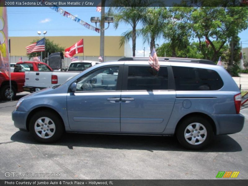 Glacier Blue Metallic / Gray 2008 Kia Sedona LX