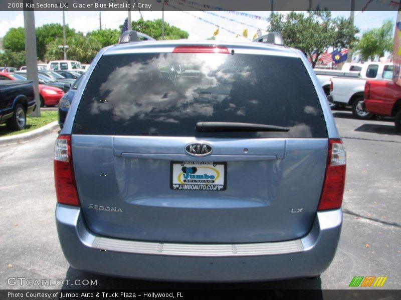 Glacier Blue Metallic / Gray 2008 Kia Sedona LX