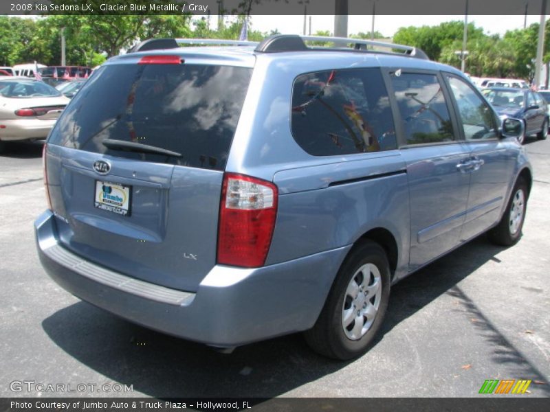 Glacier Blue Metallic / Gray 2008 Kia Sedona LX