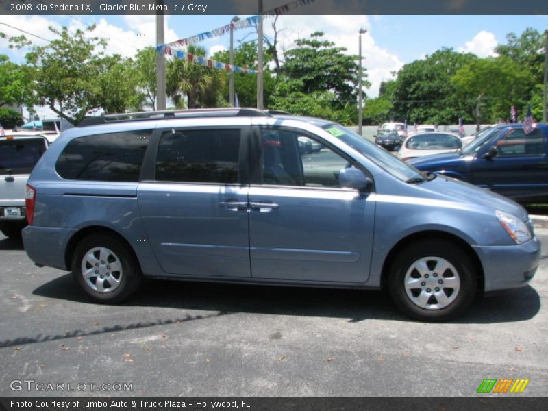 Glacier Blue Metallic / Gray 2008 Kia Sedona LX