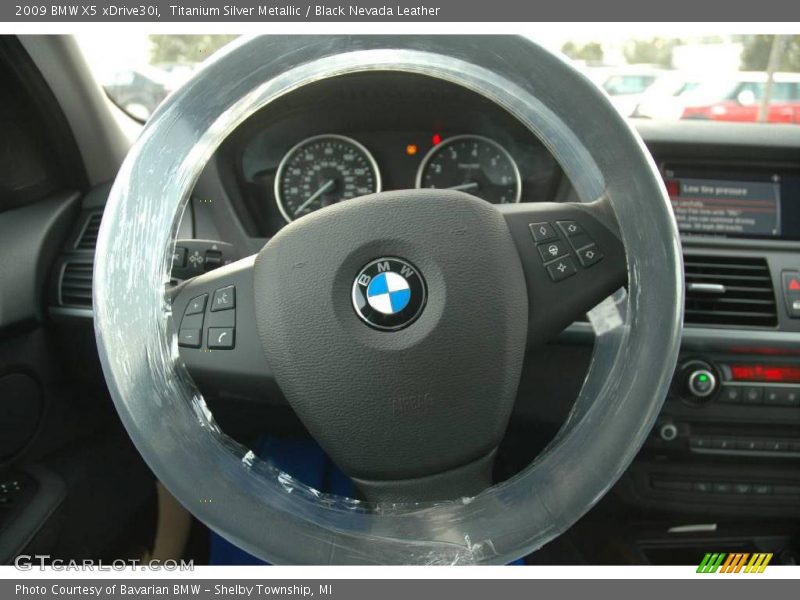 Titanium Silver Metallic / Black Nevada Leather 2009 BMW X5 xDrive30i