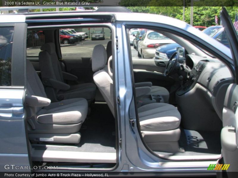 Glacier Blue Metallic / Gray 2008 Kia Sedona LX