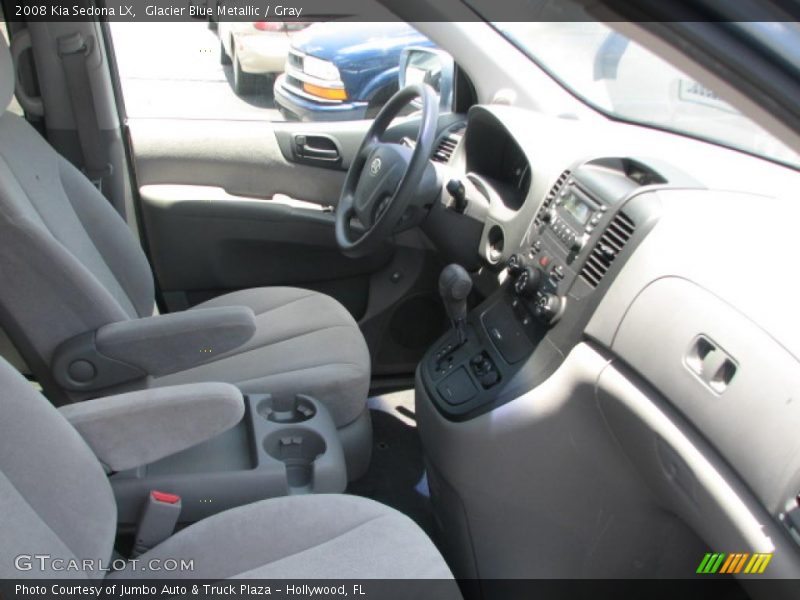 Glacier Blue Metallic / Gray 2008 Kia Sedona LX