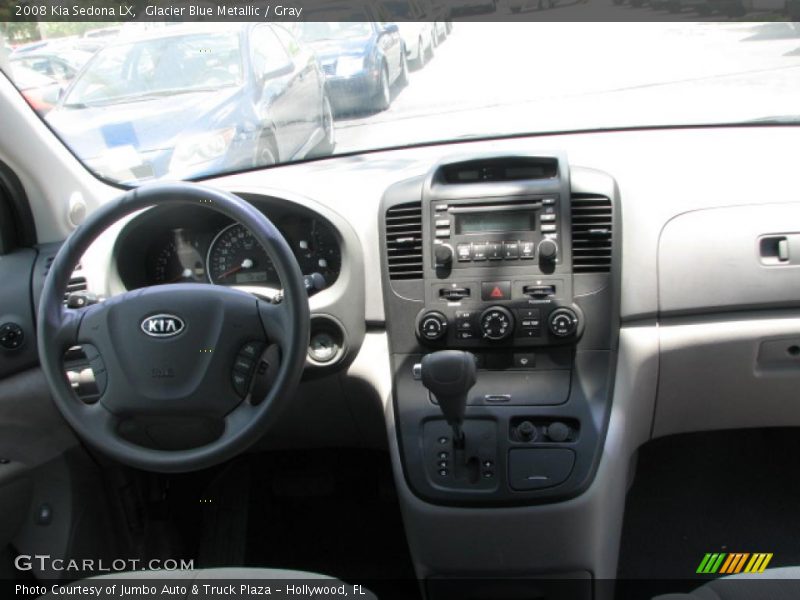 Glacier Blue Metallic / Gray 2008 Kia Sedona LX