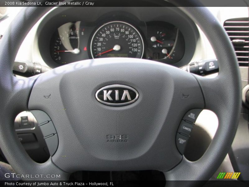 Glacier Blue Metallic / Gray 2008 Kia Sedona LX