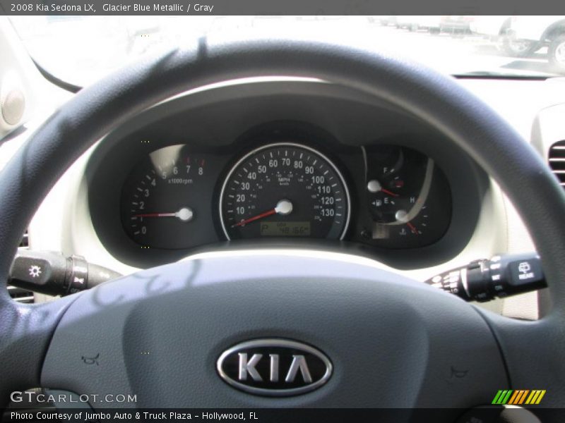 Glacier Blue Metallic / Gray 2008 Kia Sedona LX