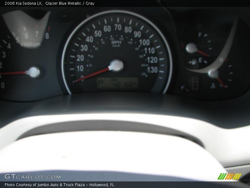 Glacier Blue Metallic / Gray 2008 Kia Sedona LX
