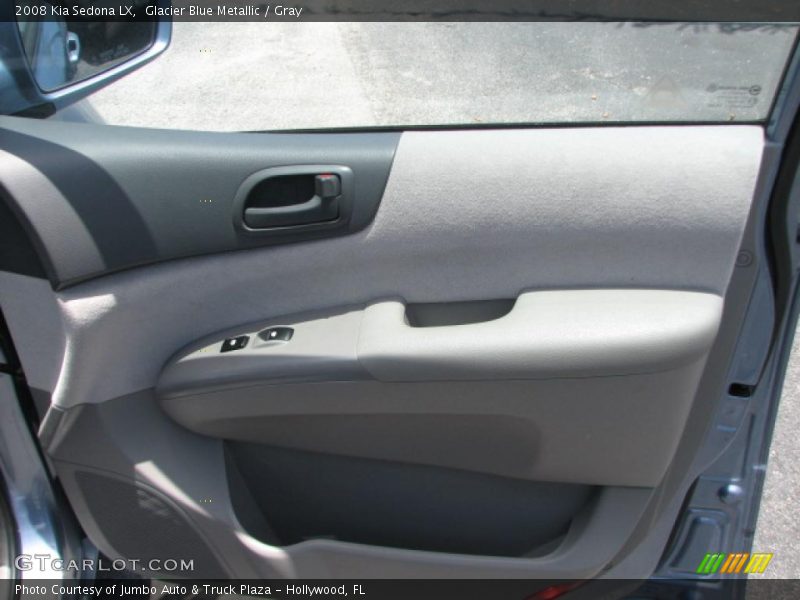 Glacier Blue Metallic / Gray 2008 Kia Sedona LX