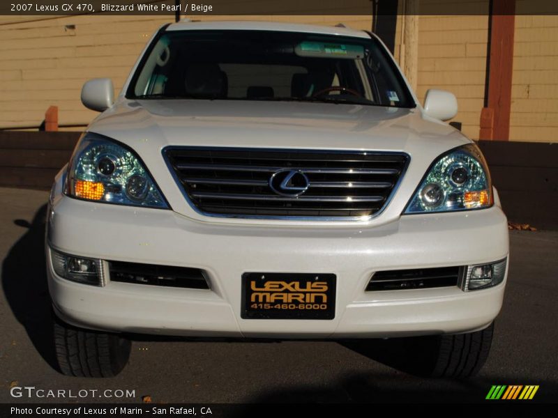 Blizzard White Pearl / Beige 2007 Lexus GX 470