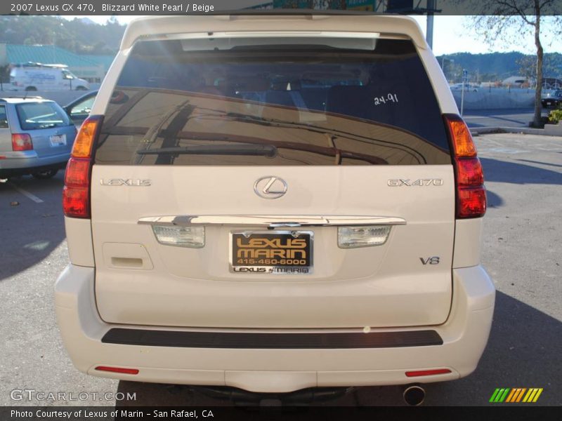 Blizzard White Pearl / Beige 2007 Lexus GX 470