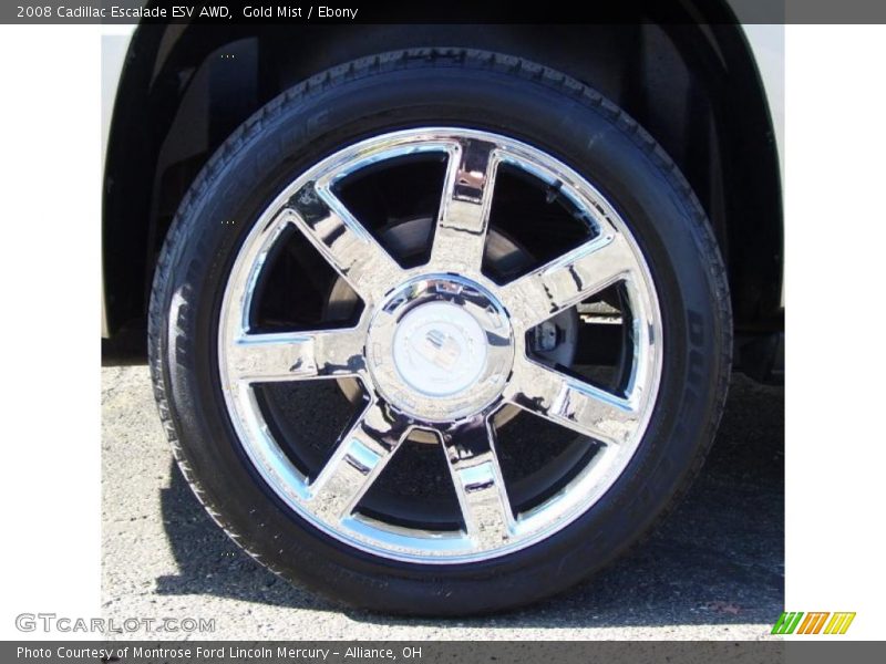 Gold Mist / Ebony 2008 Cadillac Escalade ESV AWD