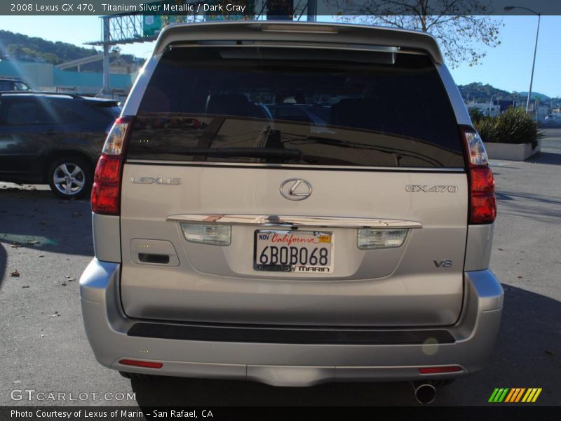 Titanium Silver Metallic / Dark Gray 2008 Lexus GX 470