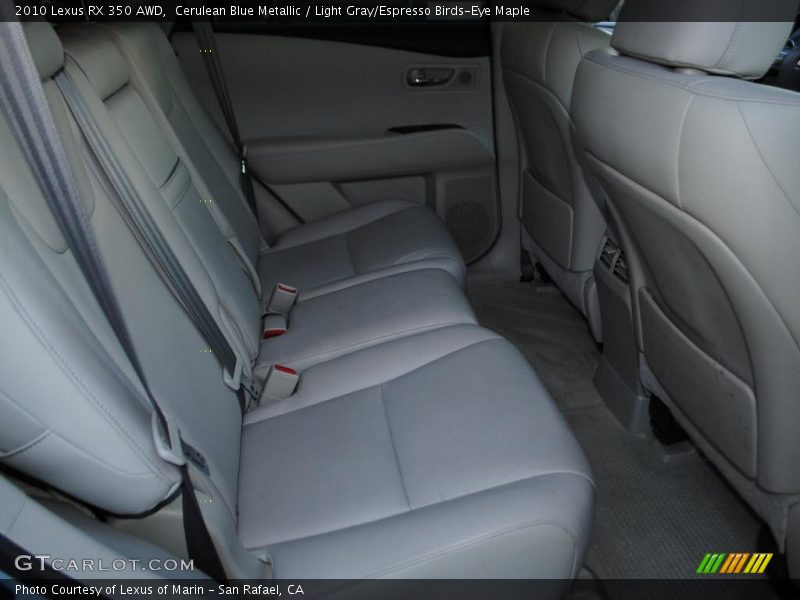 Cerulean Blue Metallic / Light Gray/Espresso Birds-Eye Maple 2010 Lexus RX 350 AWD