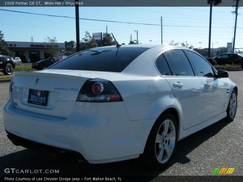 White Hot / Onyx/Red 2008 Pontiac G8 GT