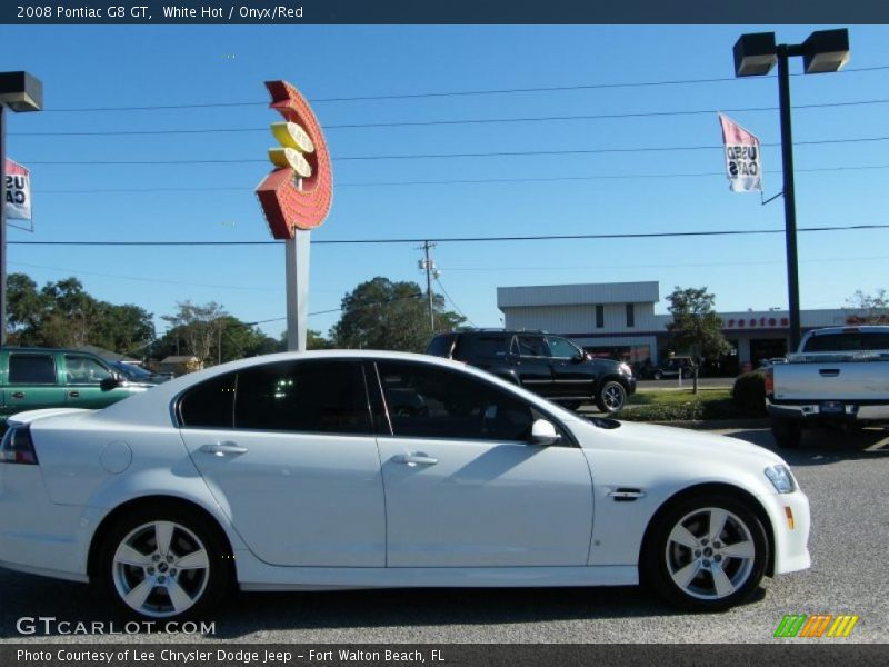 White Hot / Onyx/Red 2008 Pontiac G8 GT