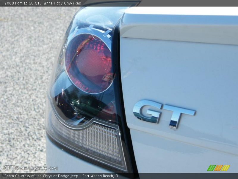 White Hot / Onyx/Red 2008 Pontiac G8 GT