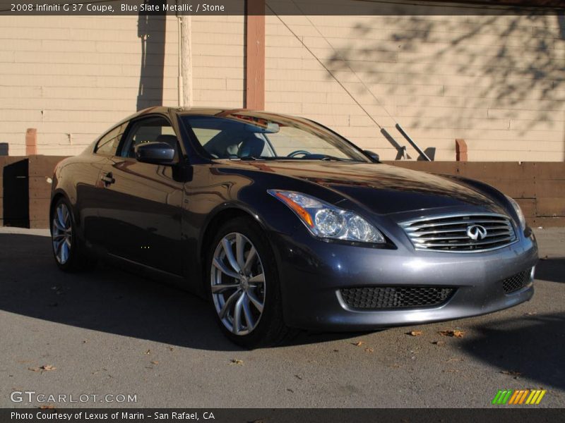 Blue Slate Metallic / Stone 2008 Infiniti G 37 Coupe