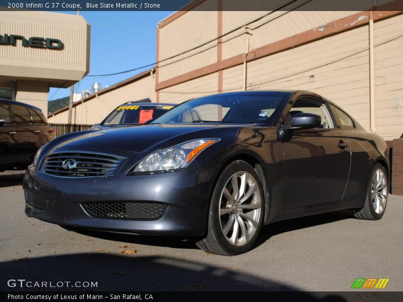 Blue Slate Metallic / Stone 2008 Infiniti G 37 Coupe