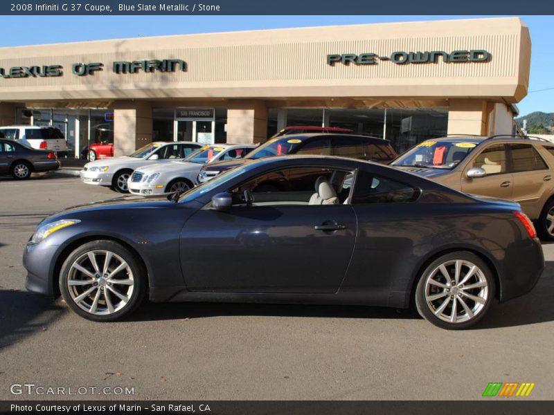 Blue Slate Metallic / Stone 2008 Infiniti G 37 Coupe