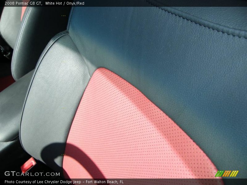 White Hot / Onyx/Red 2008 Pontiac G8 GT