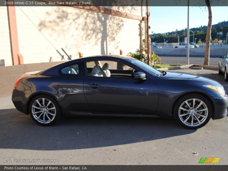 Blue Slate Metallic / Stone 2008 Infiniti G 37 Coupe