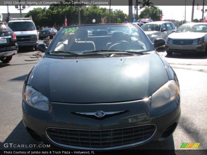 Onyx Green Pearl / Sandstone 2002 Chrysler Sebring LX Convertible