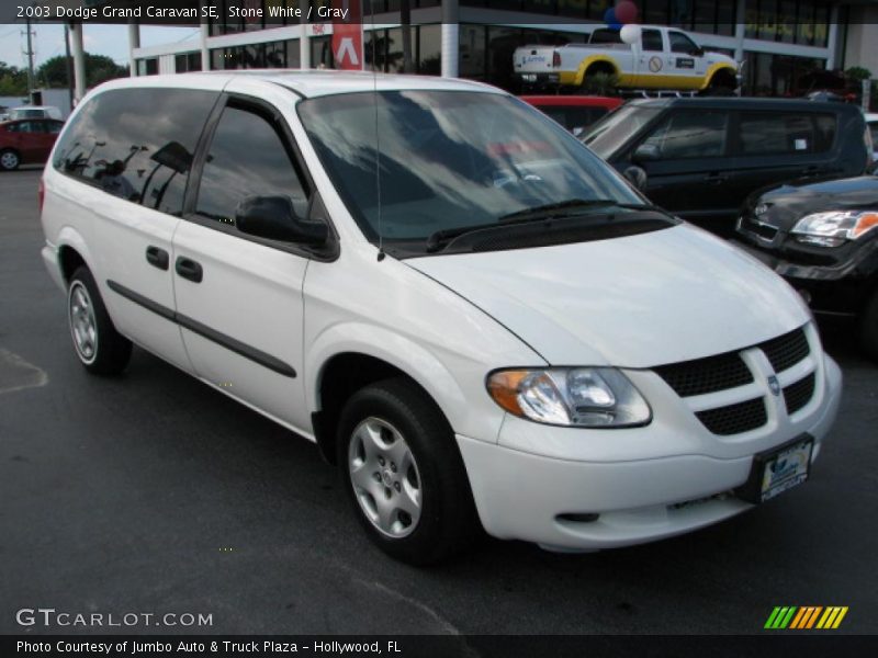 Stone White / Gray 2003 Dodge Grand Caravan SE