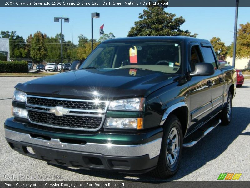 Dark Green Metallic / Dark Charcoal 2007 Chevrolet Silverado 1500 Classic LS Crew Cab