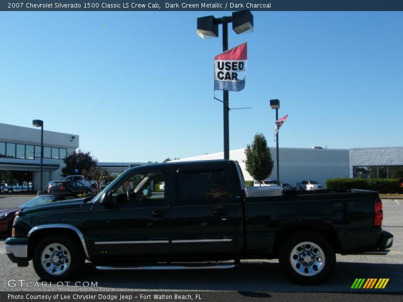 Dark Green Metallic / Dark Charcoal 2007 Chevrolet Silverado 1500 Classic LS Crew Cab