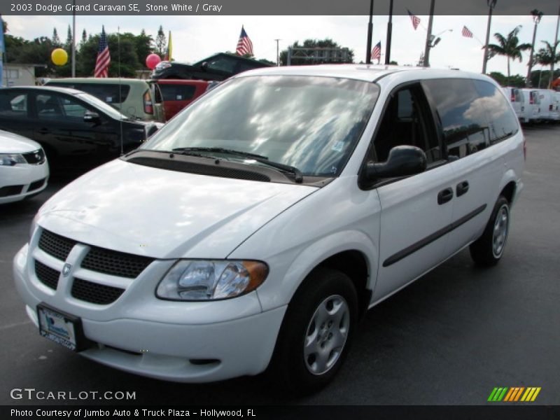 Stone White / Gray 2003 Dodge Grand Caravan SE