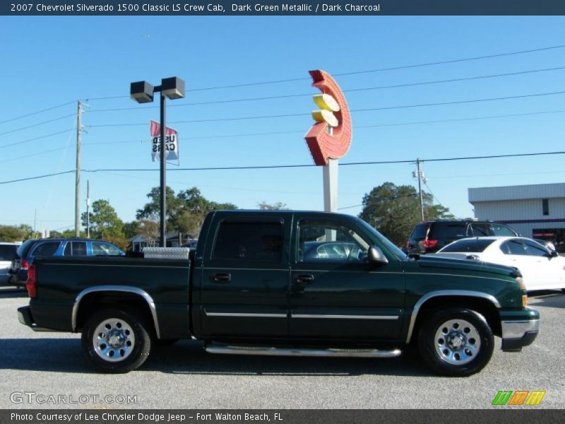 Dark Green Metallic / Dark Charcoal 2007 Chevrolet Silverado 1500 Classic LS Crew Cab