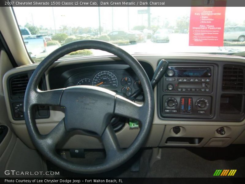 Dark Green Metallic / Dark Charcoal 2007 Chevrolet Silverado 1500 Classic LS Crew Cab