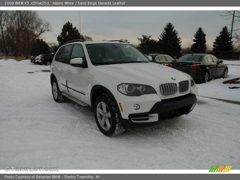 Alpine White / Sand Beige Nevada Leather 2009 BMW X5 xDrive35d