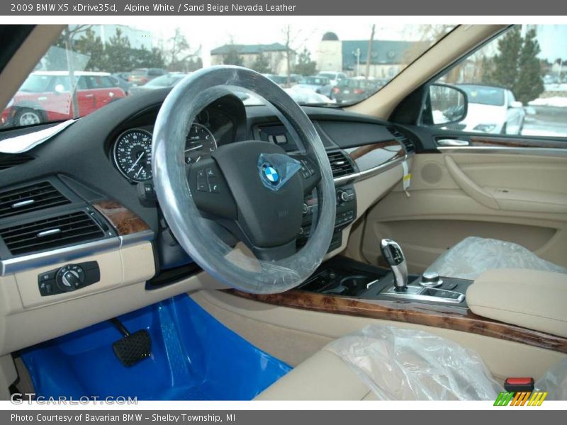 Alpine White / Sand Beige Nevada Leather 2009 BMW X5 xDrive35d
