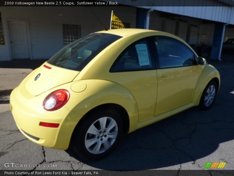 Sunflower Yellow / Black 2009 Volkswagen New Beetle 2.5 Coupe