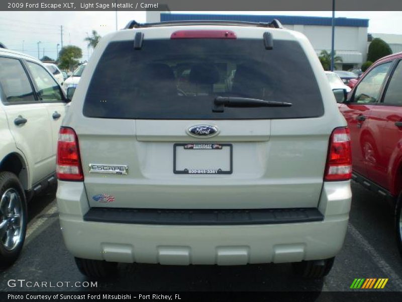 Light Sage Metallic / Camel 2009 Ford Escape XLT