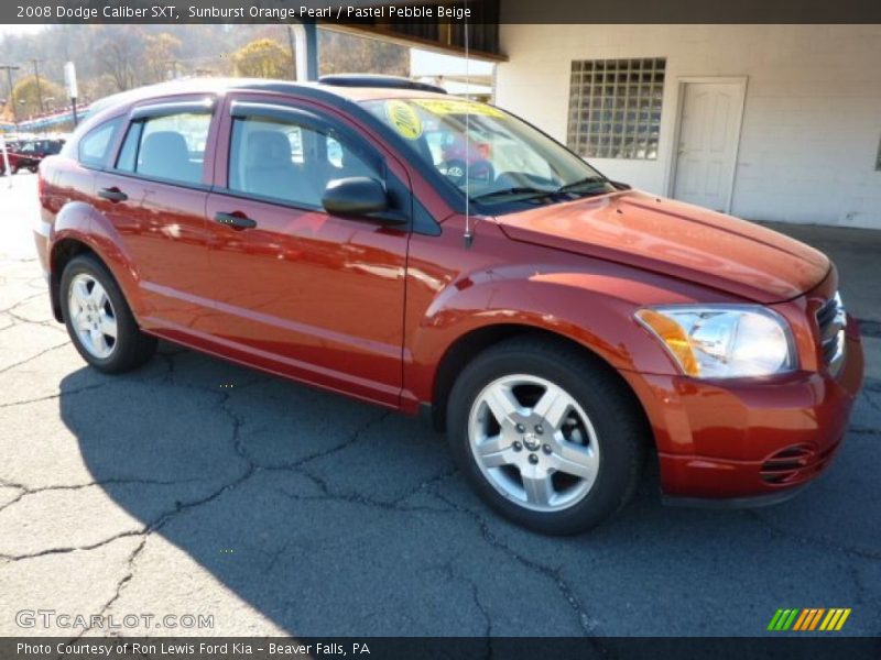Sunburst Orange Pearl / Pastel Pebble Beige 2008 Dodge Caliber SXT