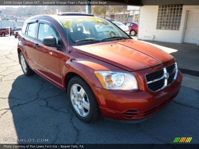 Sunburst Orange Pearl / Pastel Pebble Beige 2008 Dodge Caliber SXT