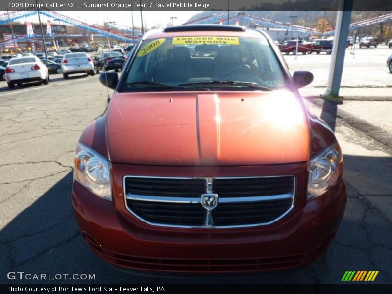 Sunburst Orange Pearl / Pastel Pebble Beige 2008 Dodge Caliber SXT
