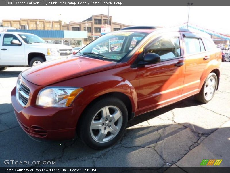 Sunburst Orange Pearl / Pastel Pebble Beige 2008 Dodge Caliber SXT