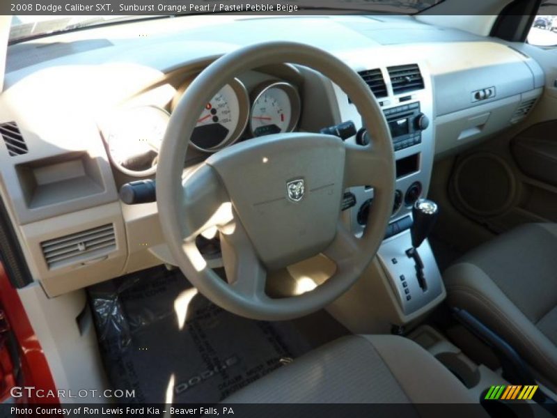 Sunburst Orange Pearl / Pastel Pebble Beige 2008 Dodge Caliber SXT