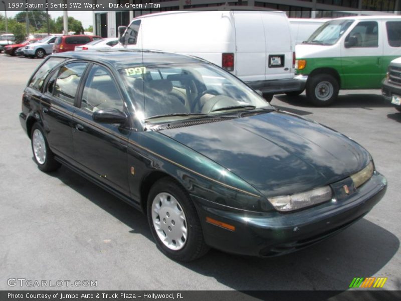 Dark Green / Tan 1997 Saturn S Series SW2 Wagon