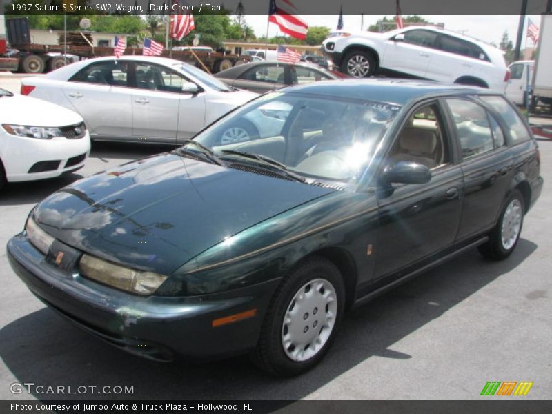 Dark Green / Tan 1997 Saturn S Series SW2 Wagon