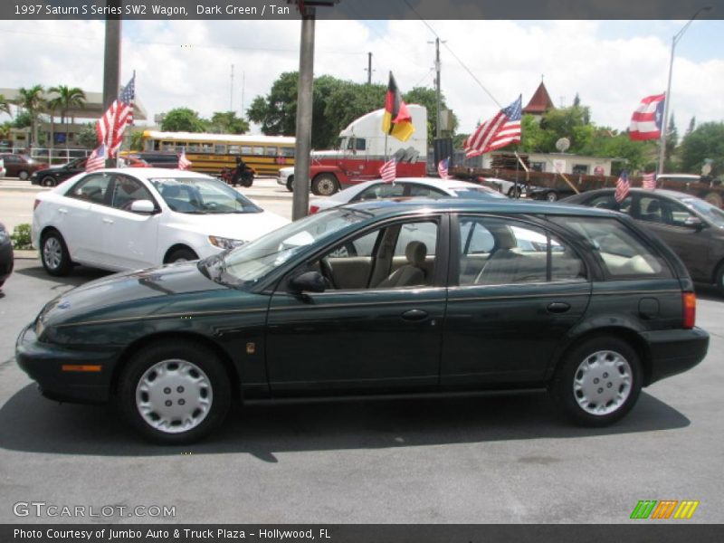 Dark Green / Tan 1997 Saturn S Series SW2 Wagon
