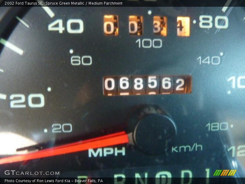 Spruce Green Metallic / Medium Parchment 2002 Ford Taurus SE