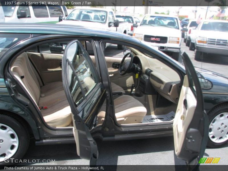 Dark Green / Tan 1997 Saturn S Series SW2 Wagon